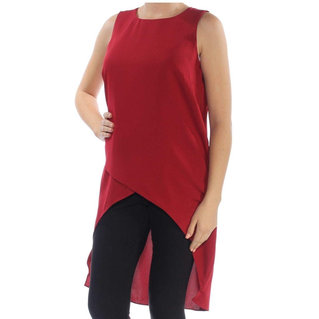 Alfani Womens Crossover Knit Blouse